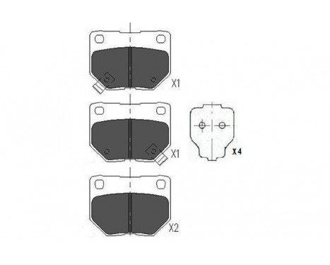 Brake Pad Set, disc brake KBP-6545 Kavo parts, Image 2