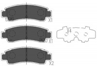 Brake Pad Set, disc brake KBP-6546 Kavo parts