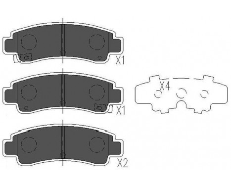 Brake Pad Set, disc brake KBP-6546 Kavo parts