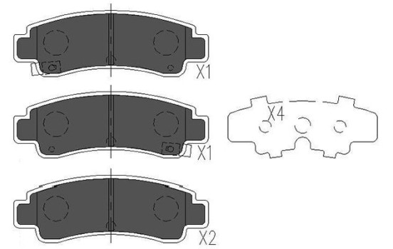 Brake Pad Set, disc brake KBP-6546 Kavo parts