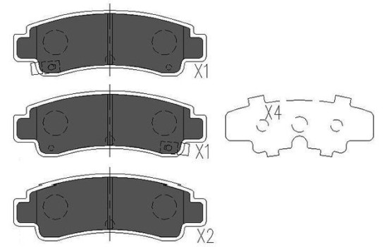 Brake Pad Set, disc brake KBP-6546 Kavo parts, Image 2