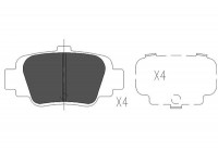 Brake Pad Set, disc brake KBP-6547 Kavo parts