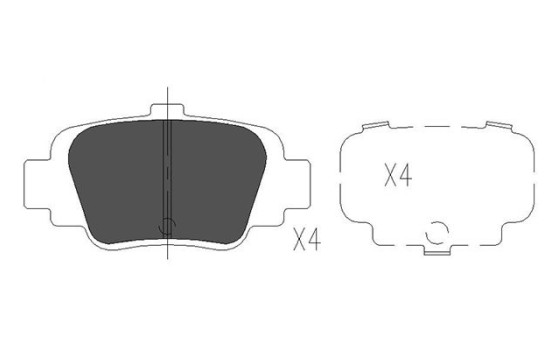Brake Pad Set, disc brake KBP-6547 Kavo parts