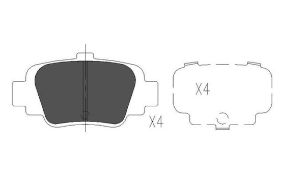 Brake Pad Set, disc brake KBP-6547 Kavo parts, Image 2