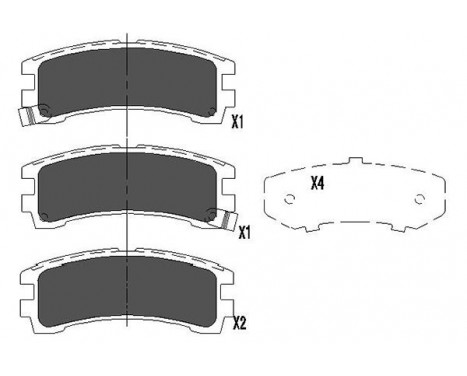 Brake Pad Set, disc brake KBP-6549 Kavo parts