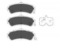 Brake Pad Set, disc brake KBP-6550 Kavo parts
