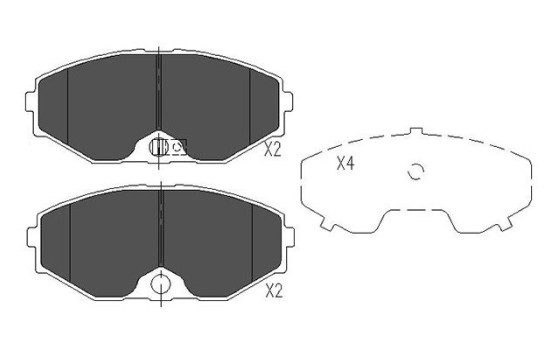 Brake Pad Set, disc brake KBP-6553 Kavo parts
