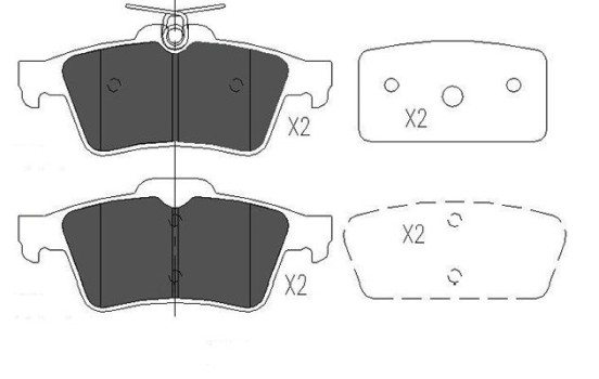 Brake Pad Set, disc brake KBP-6554 Kavo parts