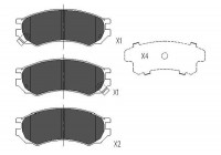Brake Pad Set, disc brake KBP-6555 Kavo parts
