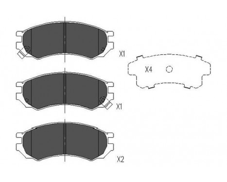 Brake Pad Set, disc brake KBP-6555 Kavo parts