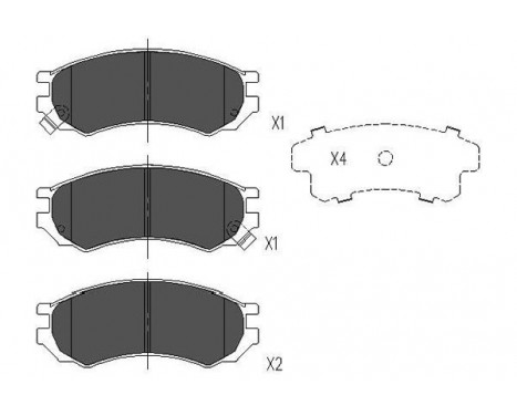 Brake Pad Set, disc brake KBP-6555 Kavo parts, Image 2