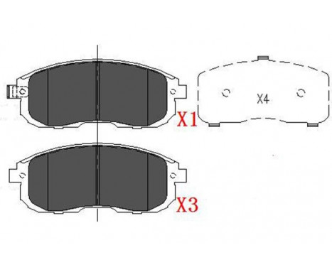 Brake Pad Set, disc brake KBP-6557 Kavo parts