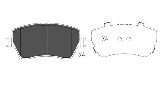 Brake Pad Set, disc brake KBP-6559 Kavo parts