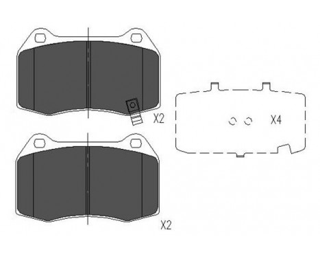 Brake Pad Set, disc brake KBP-6561 Kavo parts