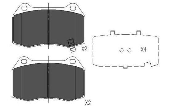 Brake Pad Set, disc brake KBP-6561 Kavo parts, Image 2