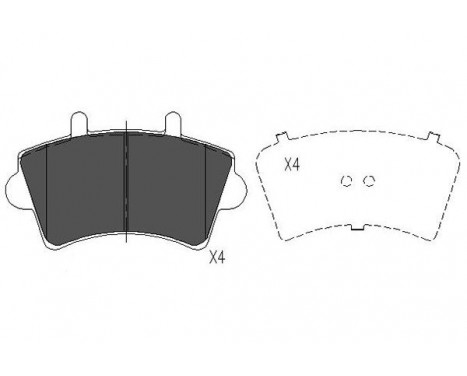 Brake Pad Set, disc brake KBP-6563 Kavo parts