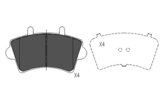 Brake Pad Set, disc brake KBP-6563 Kavo parts