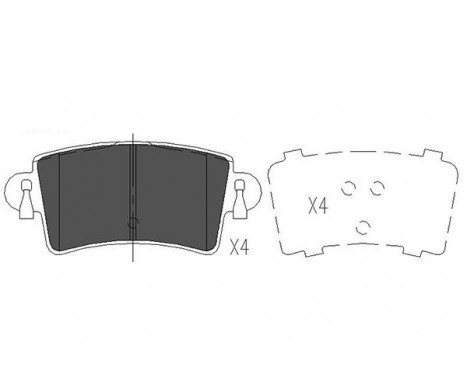 Brake Pad Set, disc brake KBP-6564 Kavo parts