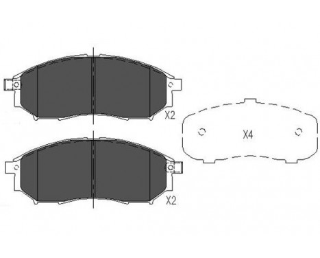 Brake Pad Set, disc brake KBP-6567 Kavo parts