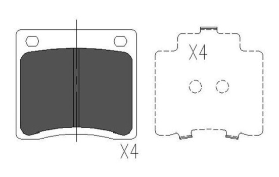 Brake Pad Set, disc brake KBP-6568 Kavo parts, Image 2
