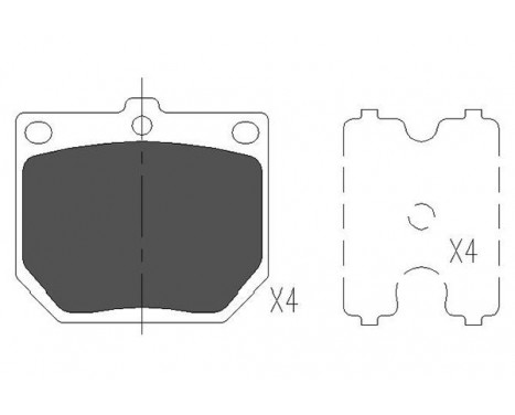 Brake Pad Set, disc brake KBP-6569 Kavo parts