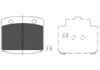 Brake Pad Set, disc brake KBP-6570 Kavo parts