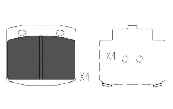 Brake Pad Set, disc brake KBP-6570 Kavo parts, Image 2