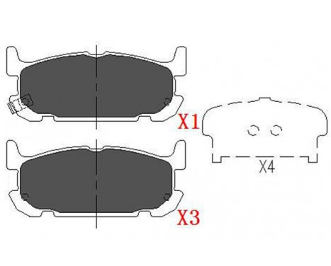 Brake Pad Set, disc brake KBP-6571 Kavo parts