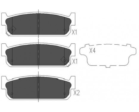 Brake Pad Set, disc brake KBP-6572 Kavo parts