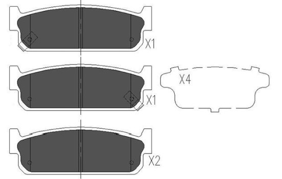 Brake Pad Set, disc brake KBP-6572 Kavo parts, Image 2