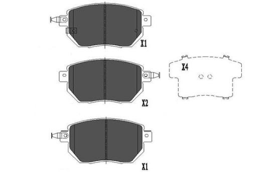 Brake Pad Set, disc brake KBP-6573 Kavo parts