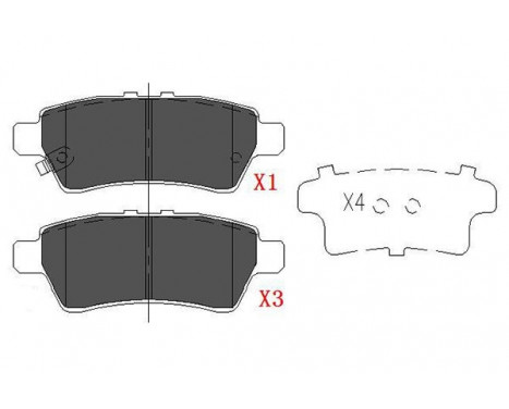 Brake Pad Set, disc brake KBP-6575 Kavo parts