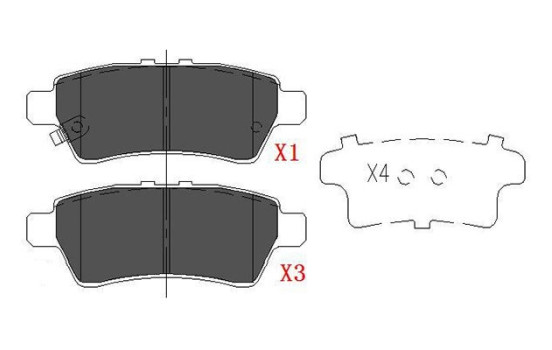 Brake Pad Set, disc brake KBP-6575 Kavo parts
