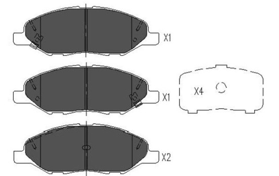 Brake Pad Set, disc brake KBP-6578 Kavo parts