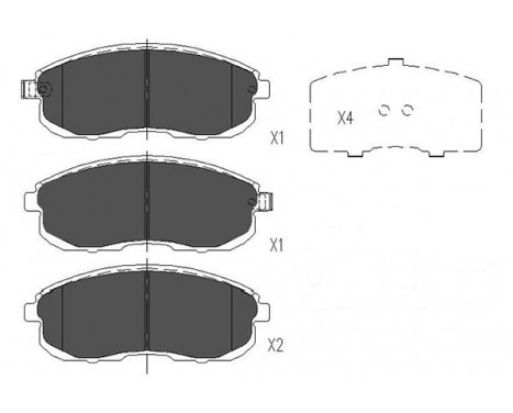 Brake Pad Set, disc brake KBP-6579 Kavo parts