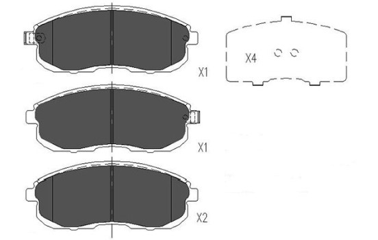 Brake Pad Set, disc brake KBP-6579 Kavo parts