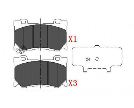 Brake Pad Set, disc brake KBP-6581 Kavo parts