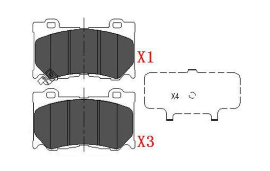 Brake Pad Set, disc brake KBP-6581 Kavo parts