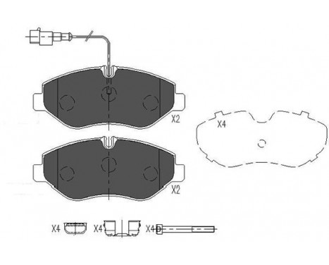 Brake Pad Set, disc brake KBP-6584 Kavo parts