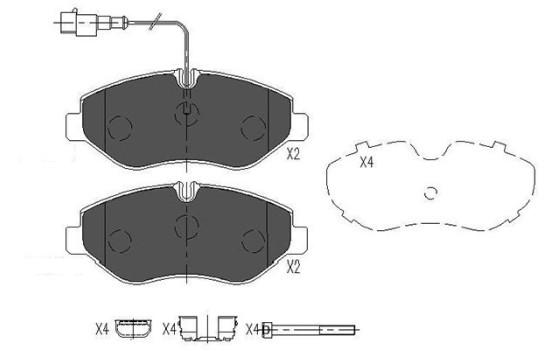 Brake Pad Set, disc brake KBP-6584 Kavo parts