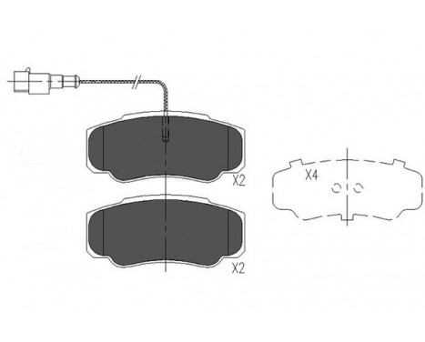 Brake Pad Set, disc brake KBP-6585 Kavo parts