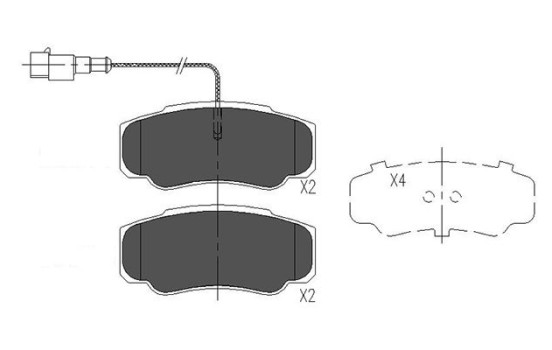 Brake Pad Set, disc brake KBP-6585 Kavo parts