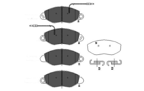 Brake Pad Set, disc brake KBP-6586 Kavo parts