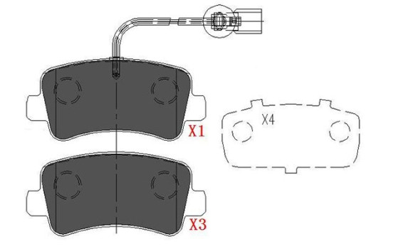 Brake Pad Set, disc brake KBP-6590 Kavo parts