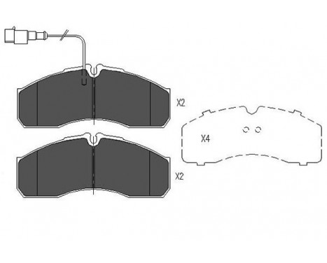 Brake Pad Set, disc brake KBP-6591 Kavo parts