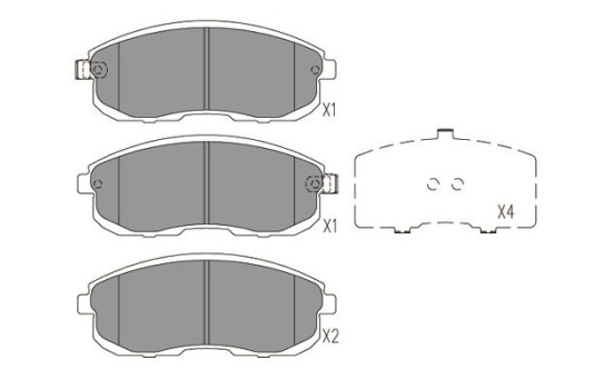 Brake Pad Set, disc brake KBP-6596 Kavo parts