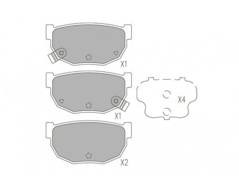 Brake Pad Set, disc brake KBP-6597 Kavo parts