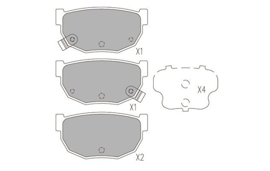 Brake Pad Set, disc brake KBP-6597 Kavo parts