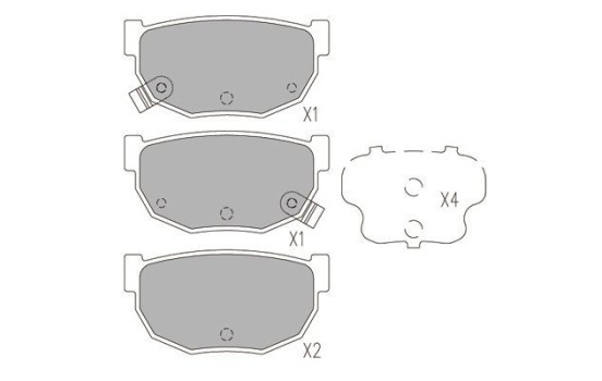 Brake Pad Set, disc brake KBP-6597 Kavo parts, Image 2