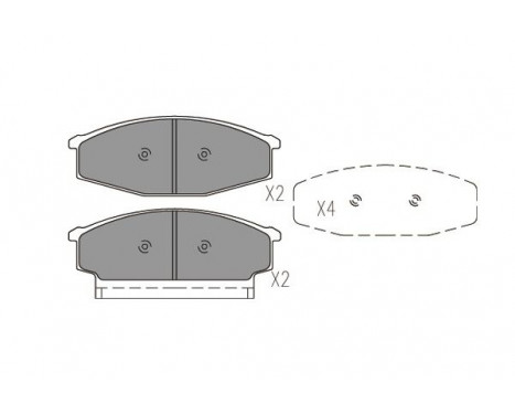 Brake Pad Set, disc brake KBP-6600 Kavo parts